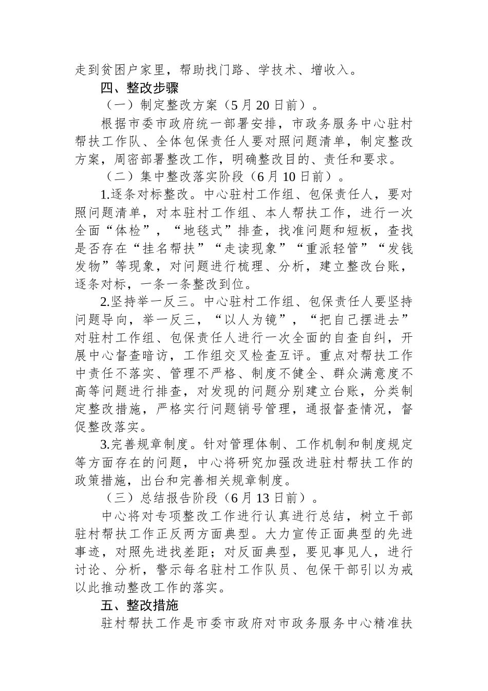 市政务服务中心驻村帮扶问题专项整改实施方案.docx_第2页