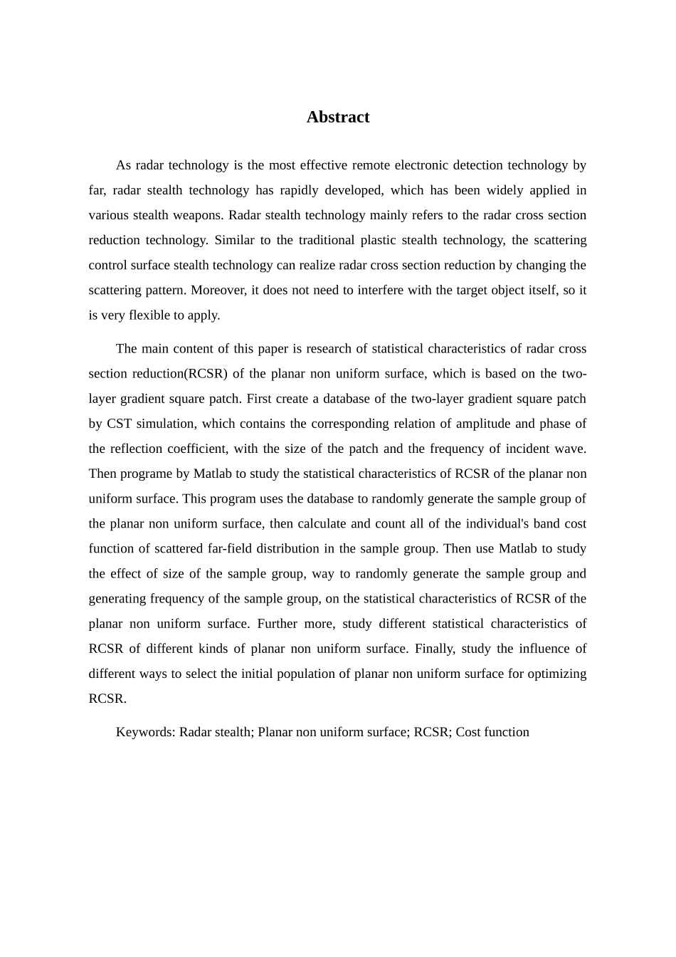 平面非均匀相位反射阵的RCS缩减统计特性研究分析  电子科学与技术专业_第3页