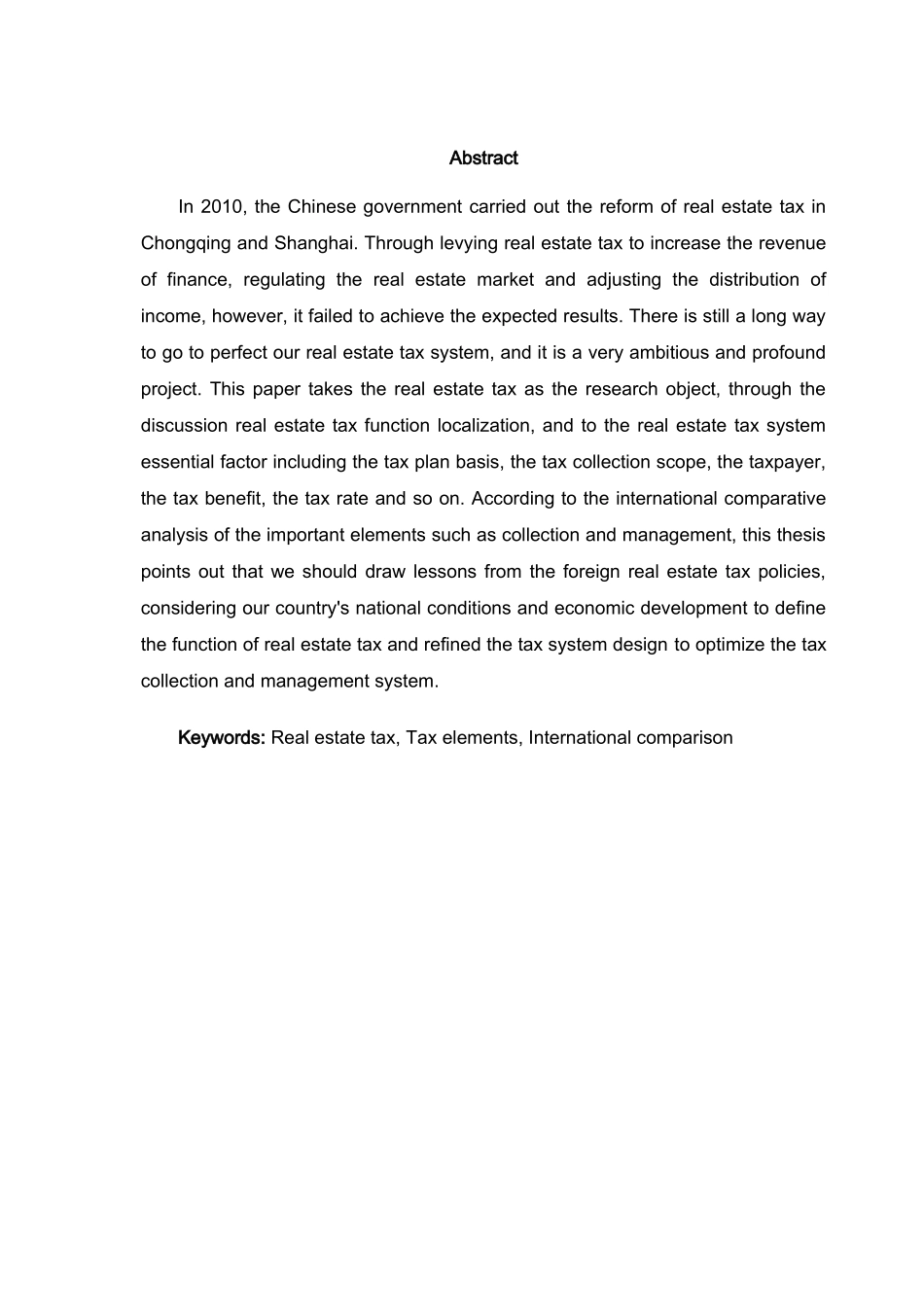 房地产税的国际比较及完善我国房地产税的政策建议分析研究  税务管理专业_第2页