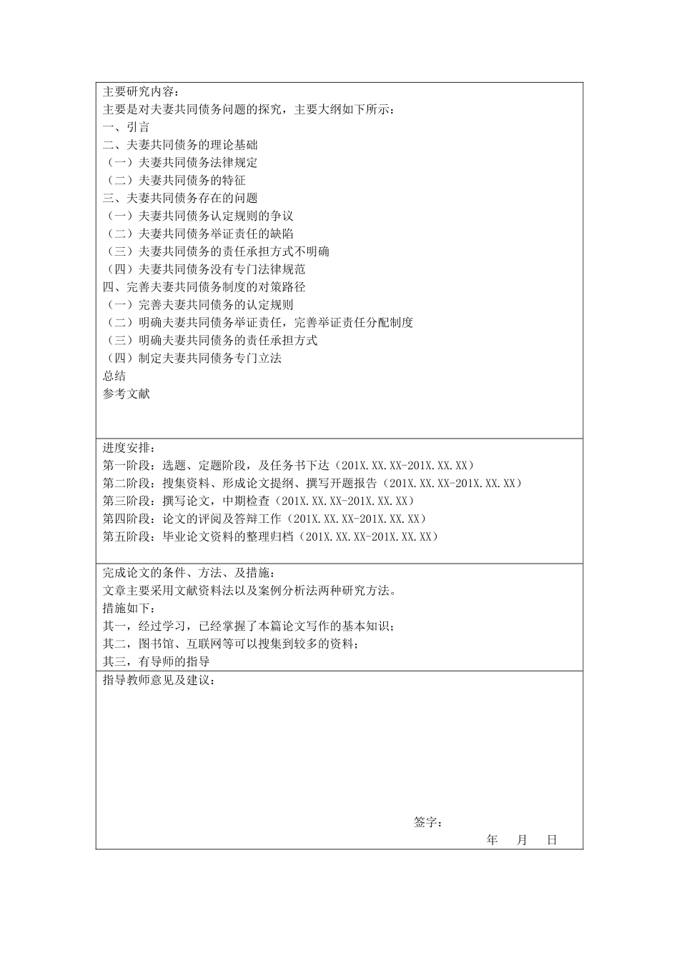 夫妻共同债务相关问题研究分析  法学专业_第2页