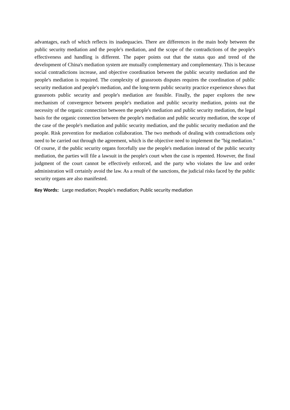 公安调解与其他纠纷解决机制的关系分析研究—以人民调解与公安调解为研究对象  法学专业_第2页