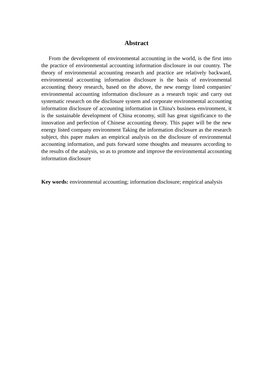 环境会计信息披露存在的问题与对策分析研究——以新能源上市企业为例  财务管理专业_第2页