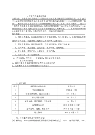 湘潭市中小企业融资担保机构研究分析 财务管理专业