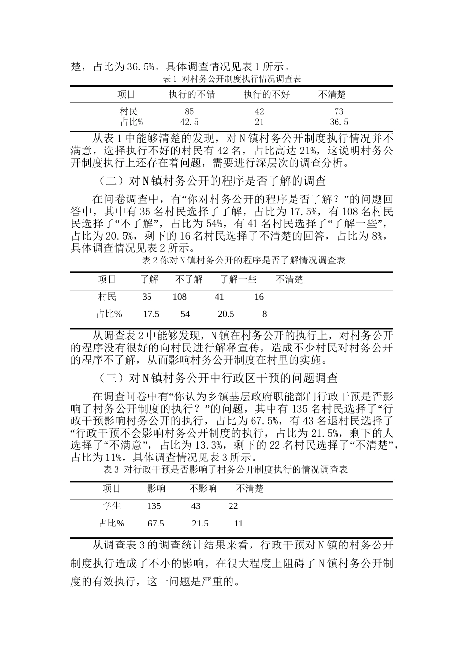 广州市N镇村务公开的调查报告_第3页