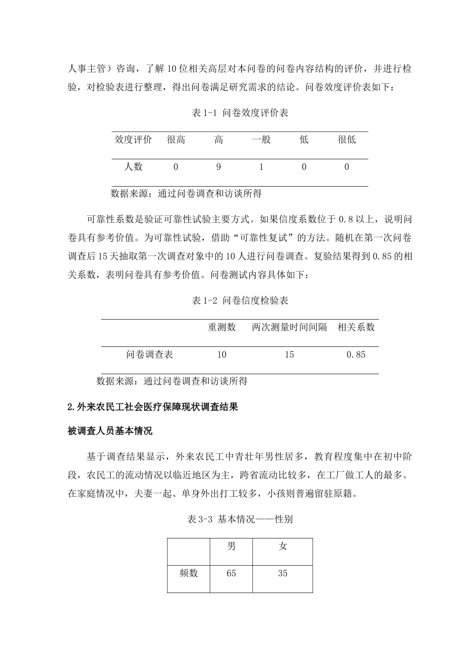 杭州地区医疗保险请款的调查报告分析研究——基于外来农民工的调查  社会学专业_第2页
