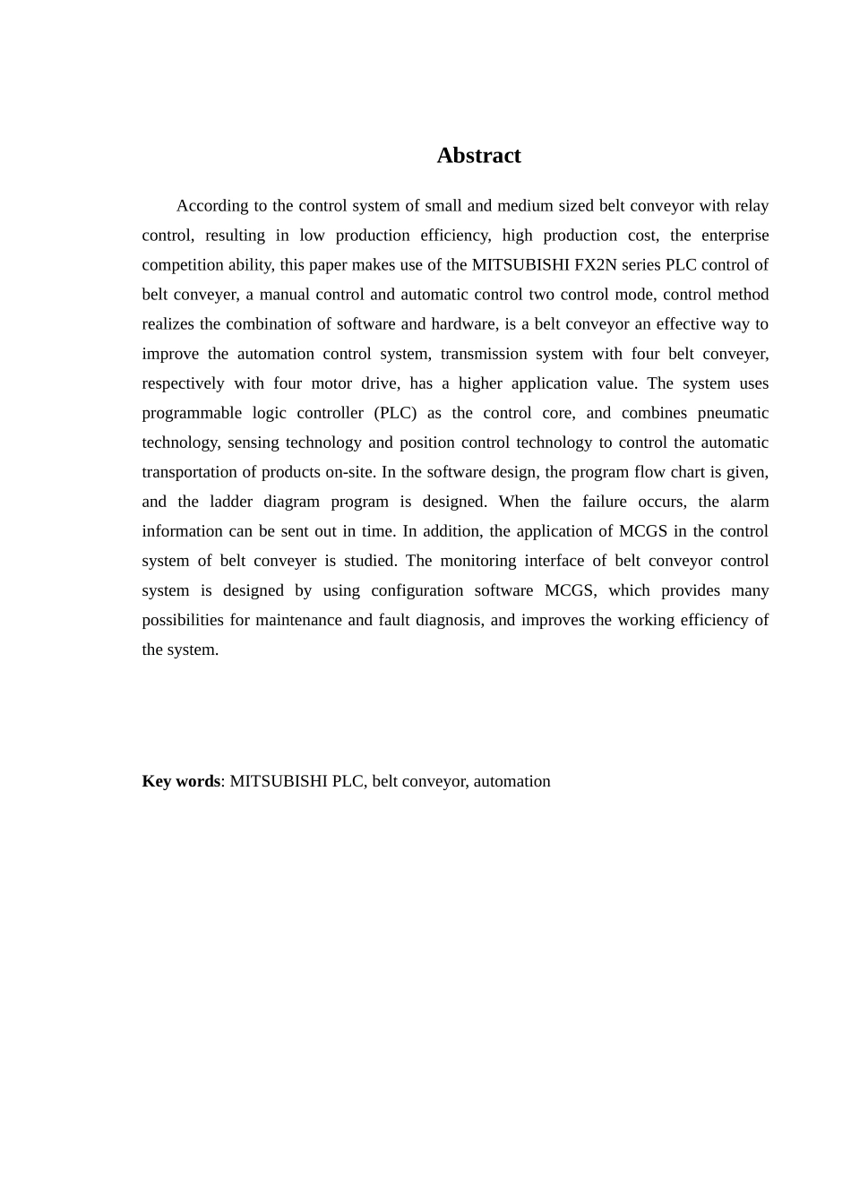 基于PLC的运料传送带的控制系统设计和实现 船舶电气工程技术专业_第2页