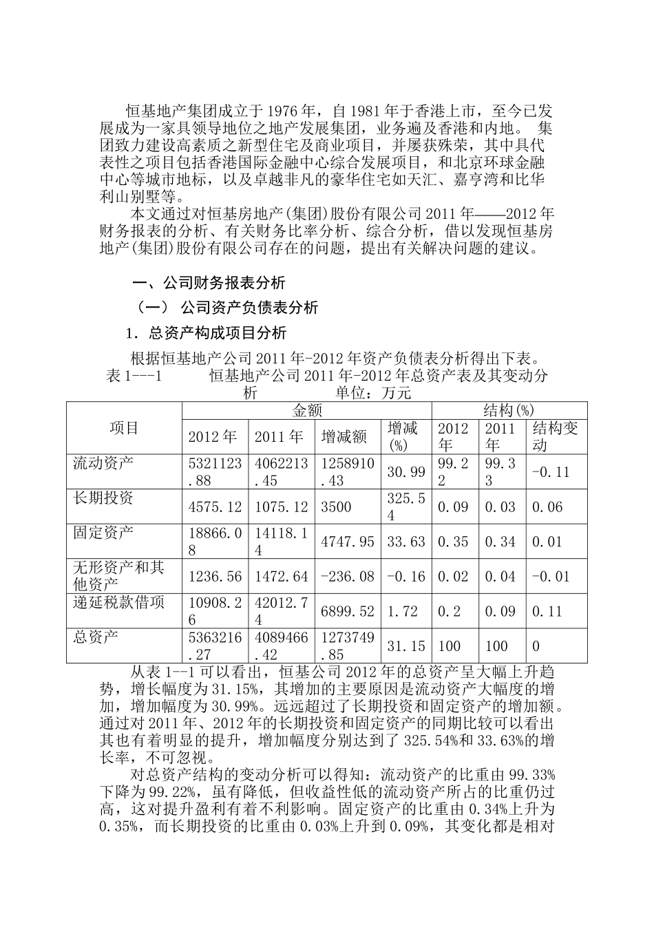 恒基地产发展与盈利能力分析研究   工商管理专业_第3页
