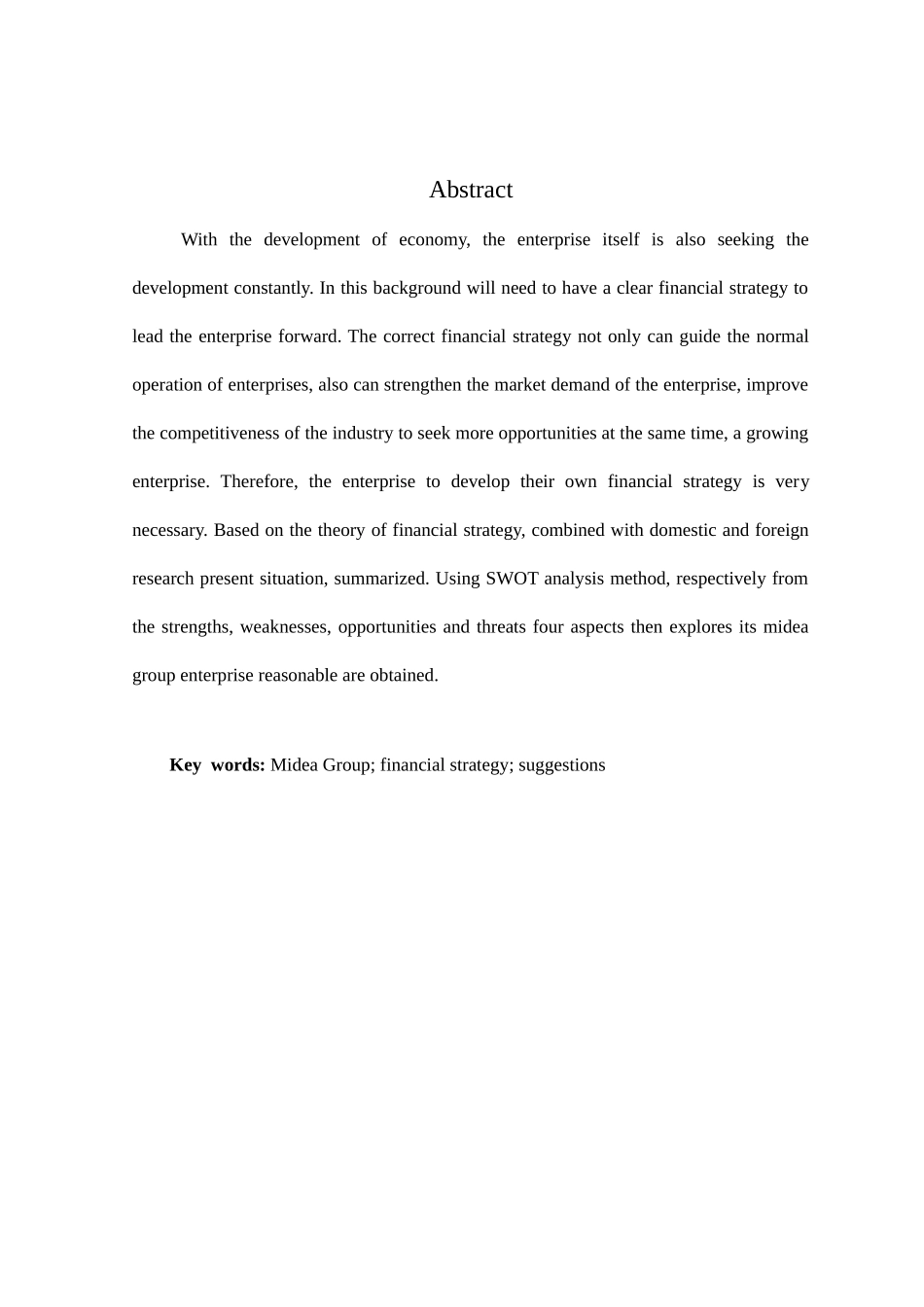 基于SWOT视角的美的集团财务战略研究分析  会计学专业_第2页