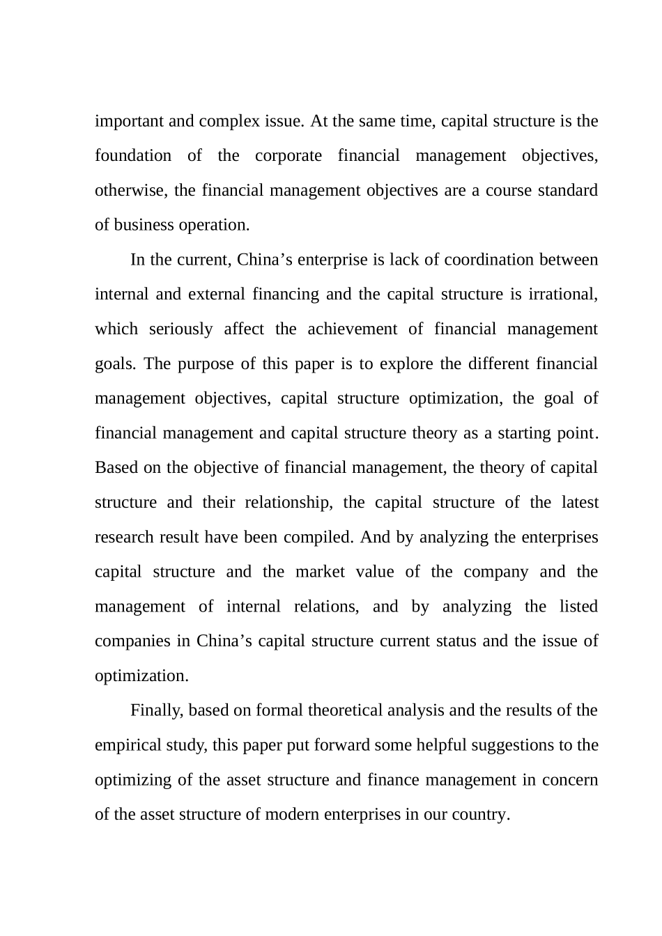 我国企业财务管理目标下的资本结构优化分析研究 会计学专业_第2页