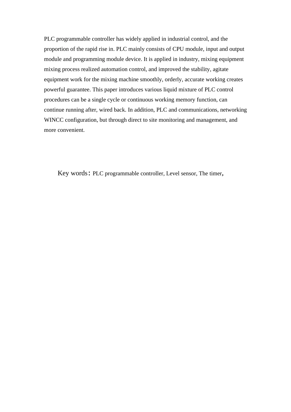 基于PLC的物料混合控制系统的研究分析  电气自动化专业_第2页