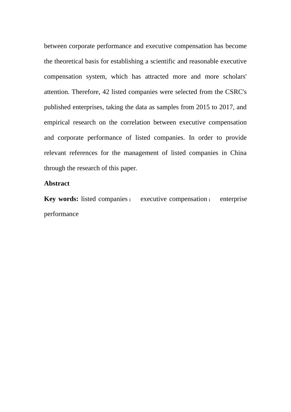 我国上市公司高管薪酬与企业绩效相关性研究分析  人力资源管理专业_第3页