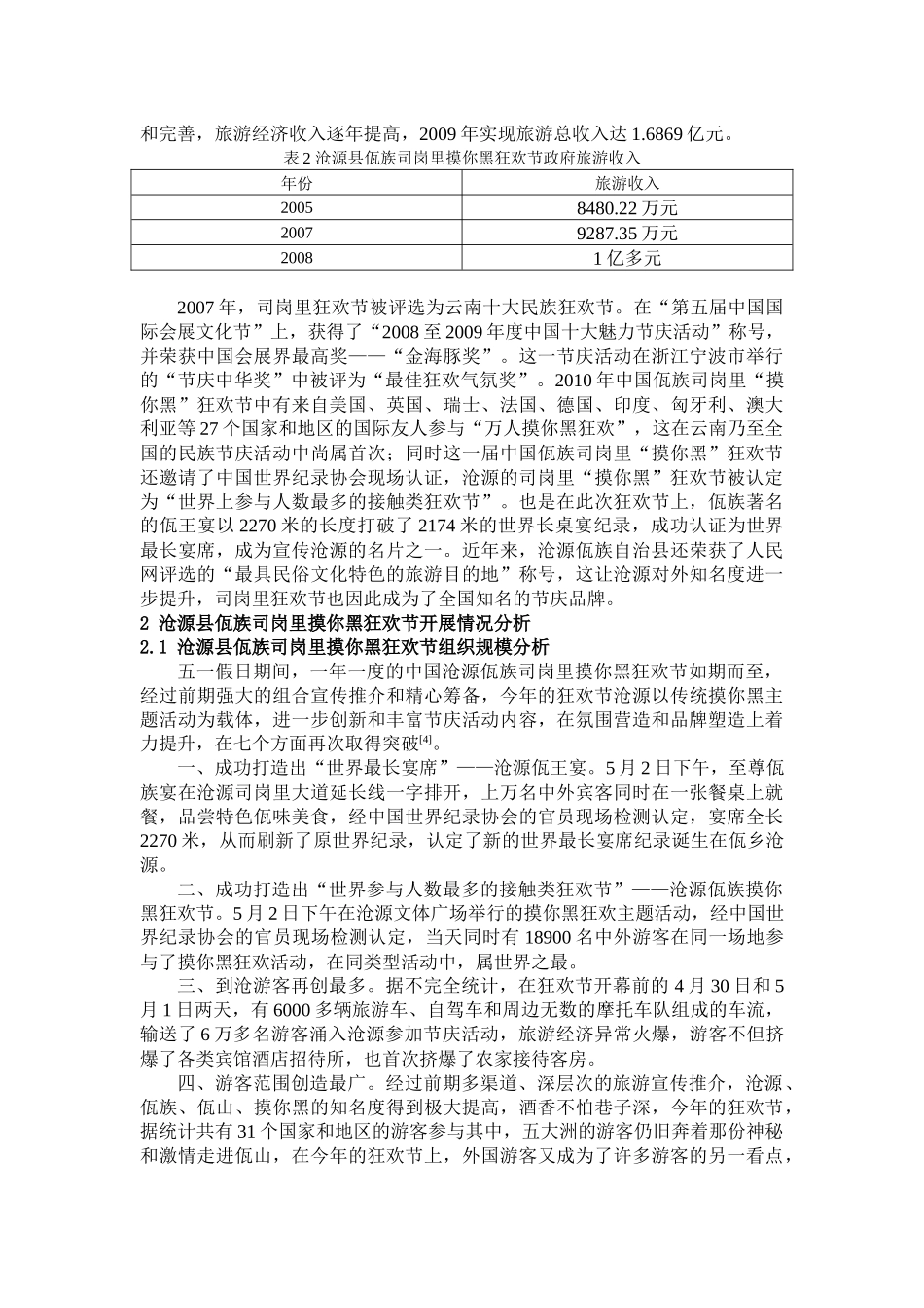 临沧市沧源县佤族摸你黑狂欢节开展现状研究分析  文学专业_第3页