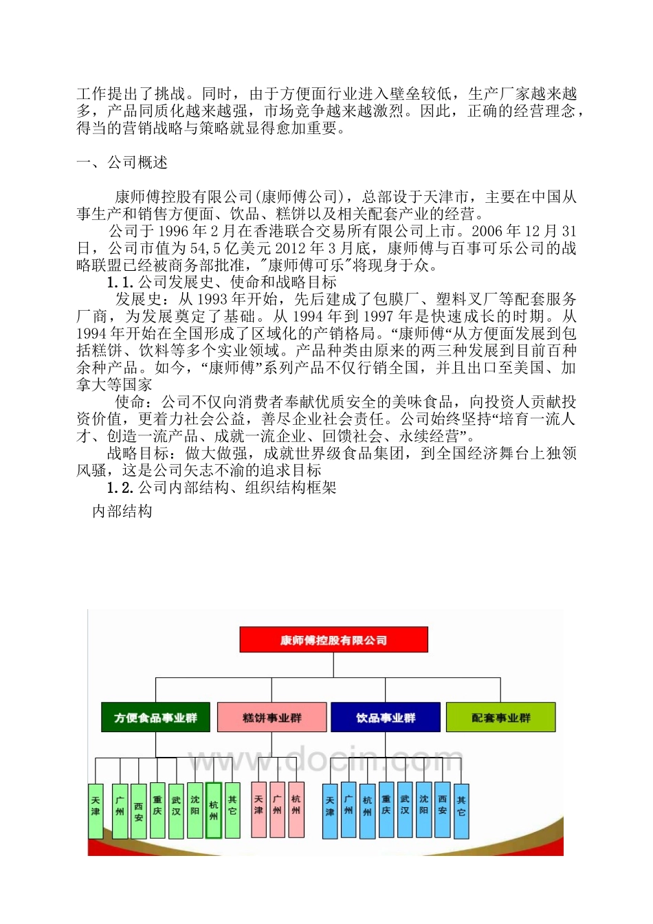 康师傅公司战略与风险管理分析研究  工商管理专业_第3页