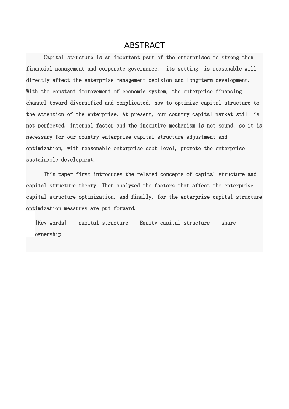 企业资本结构优化研究分析 财务管理专业_第2页