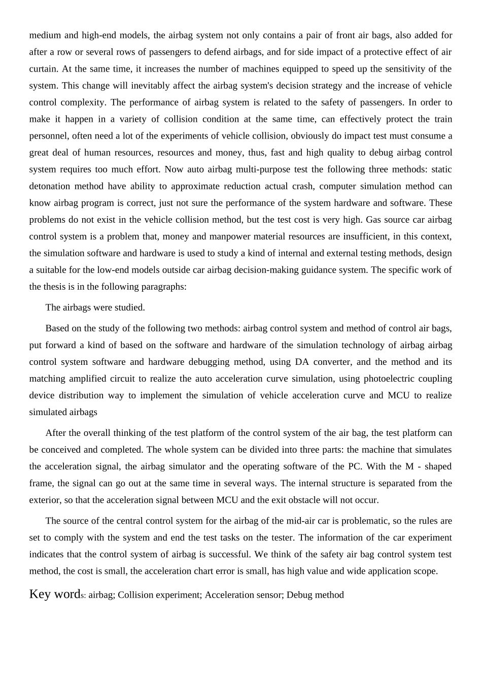 汽车安全气囊控制系统以及调试方法研究分析   车辆工程管理专业_第2页