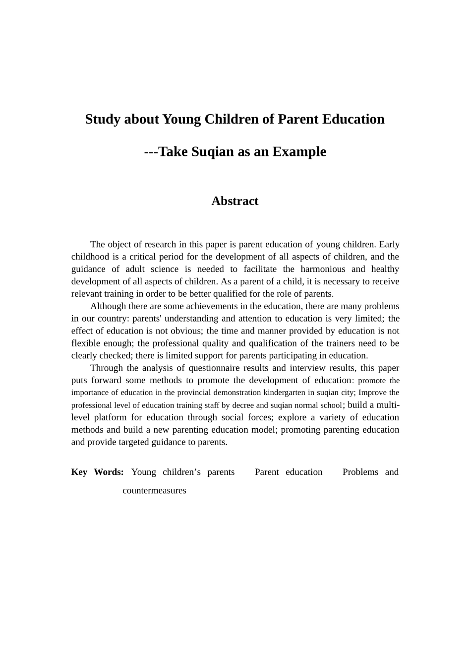 幼儿家长亲职教育研究分析——以宿迁市为例  学前教育专业_第2页