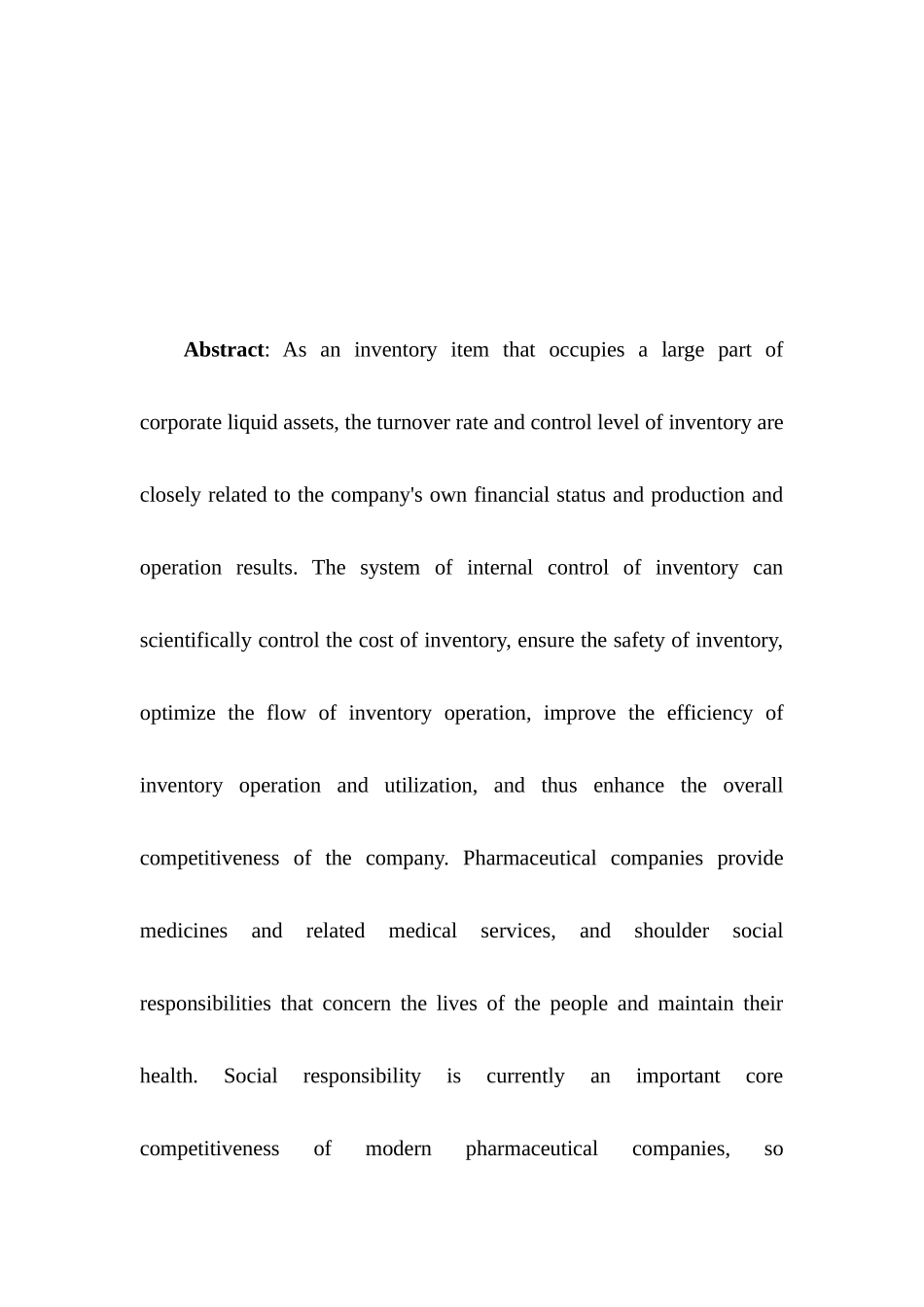 制药企业内部控制中存在的问题及其对策研究分析 工商管理专业_第3页