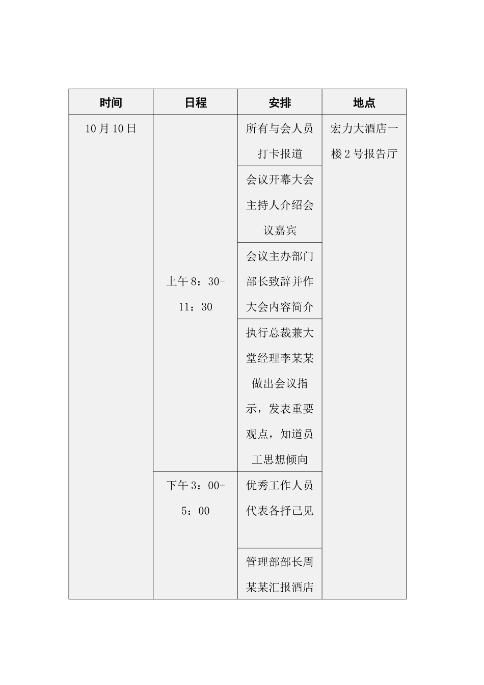 “新时期酒店管理”会议策划书设计和实现  会展管理专业_第3页