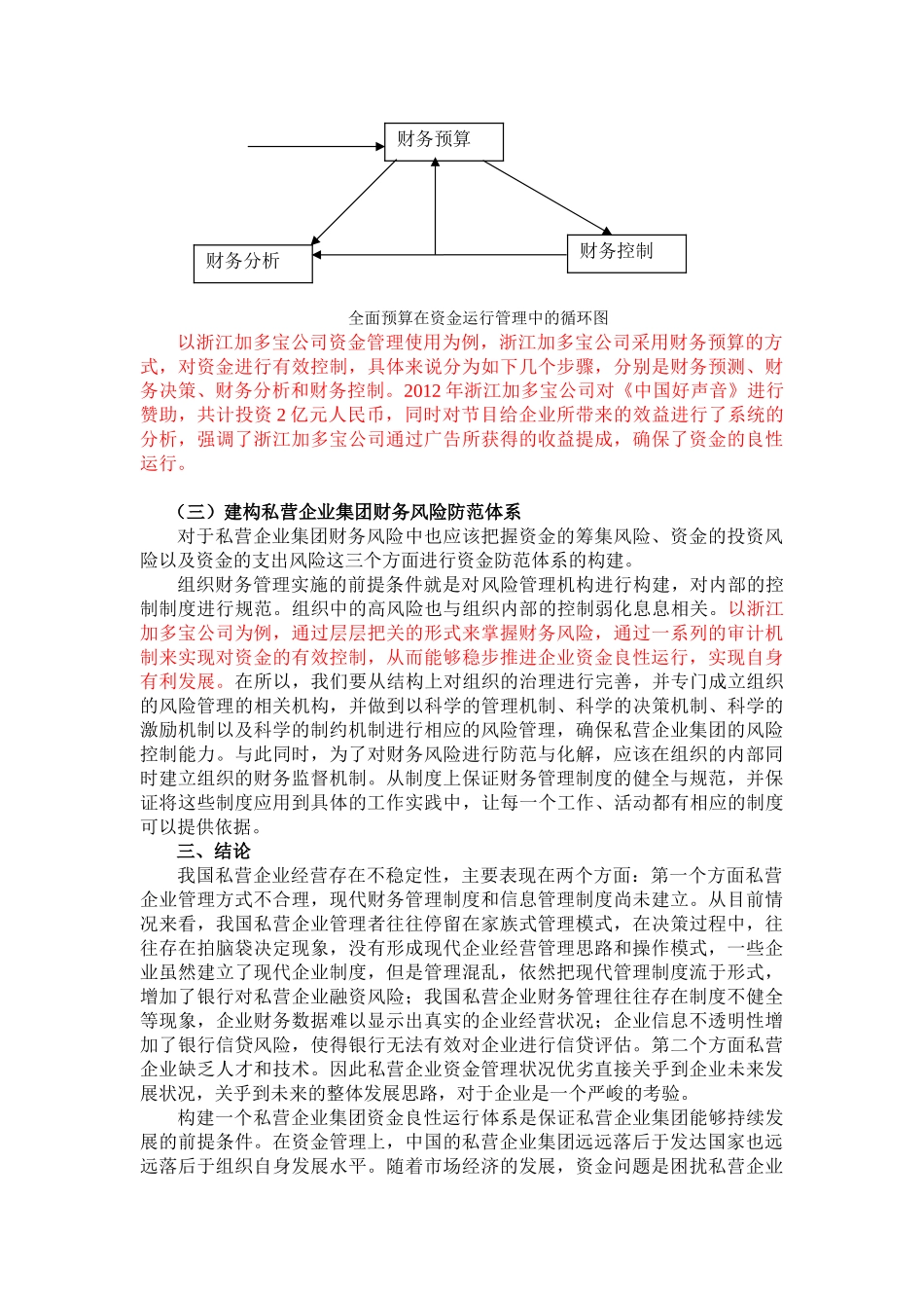 私营企业集团资金良性运行研究分析 财务会计学专业_第3页