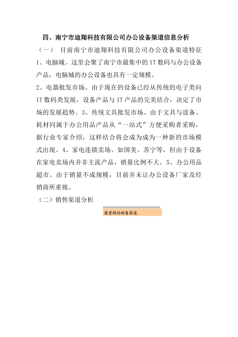 南宁市迪翔科技有限公司办公设备渠道调查报告分析研究  工商管理专业_第2页