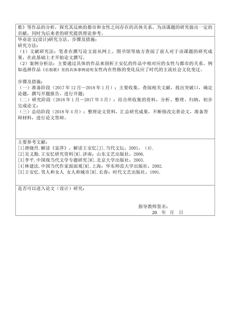 论王安忆笔下的女性与都市的关系分析研究 汉语言文学专业开题报告_第2页