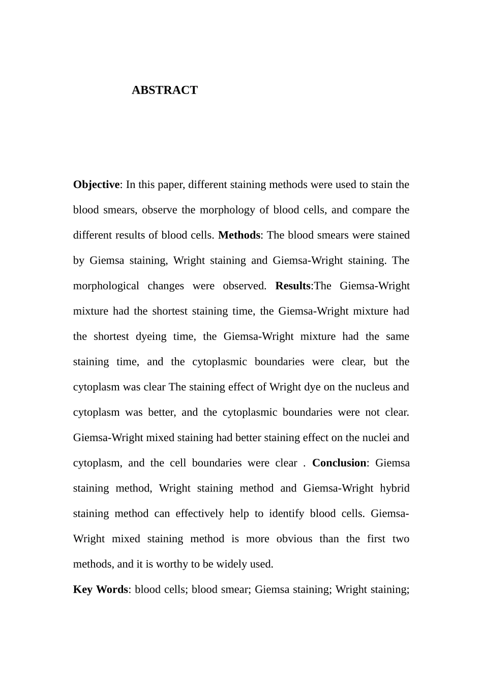 血细胞染色方法的探讨分析研究  生物技术专业_第2页