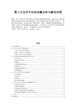 第三方支付平台的问题分析与解决对策