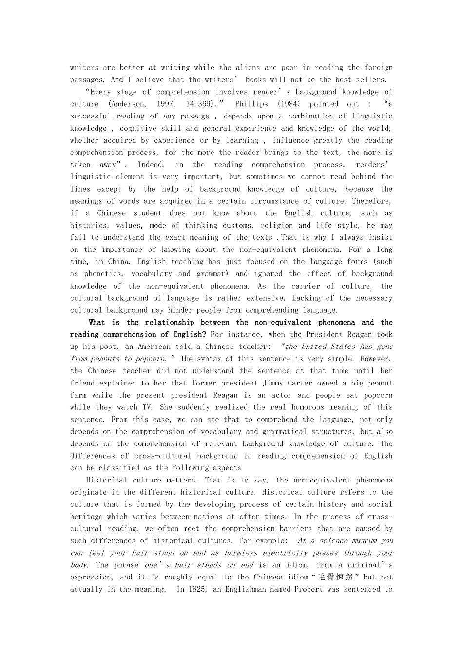 英语学专业  The Non-equivalent Phenomena of English-Chinese Words and Expressions from Cross-cultural Perspective_第2页