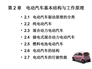 电动汽车基本结构与工作原理答辩课件  车辆工程管理专业