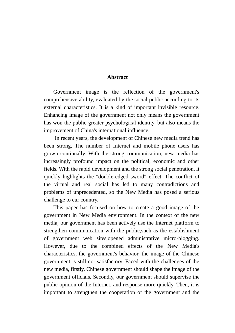 中国政府在网络新媒体时代的形象塑造研究分析   新闻学专业_第2页