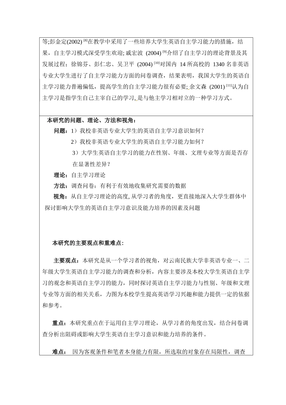非英语专业大学生的英语自主学习意识和能力研究——一个学生的视角开题报告_第3页