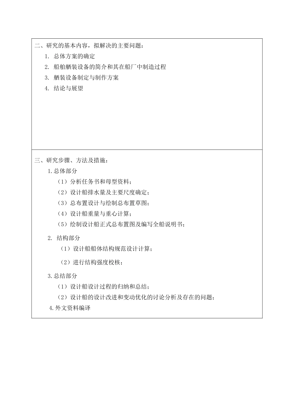 船舶舾装主要组成部分研究开题报告_第3页