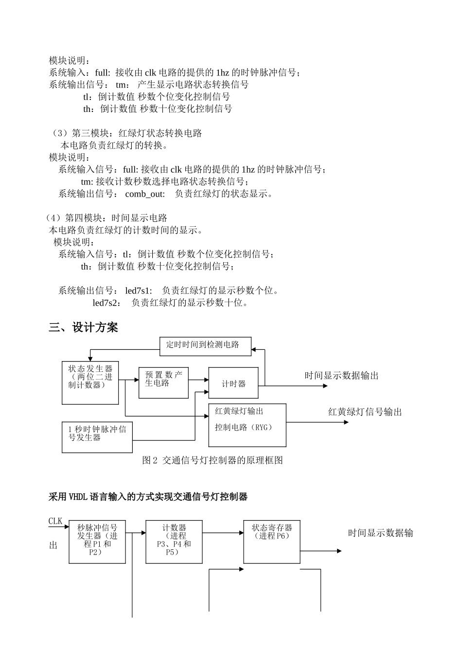 交通信号控制器的VHDL的设计和实现  通信工程专业_第2页