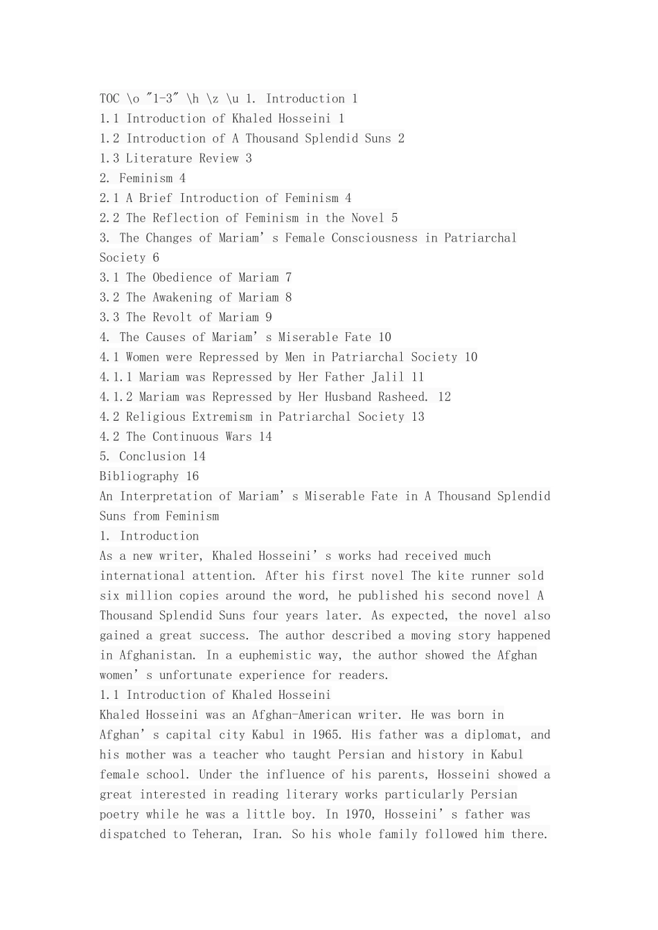 从女性主义解读《灿烂千阳》中玛丽亚姆的悲惨命运_第2页