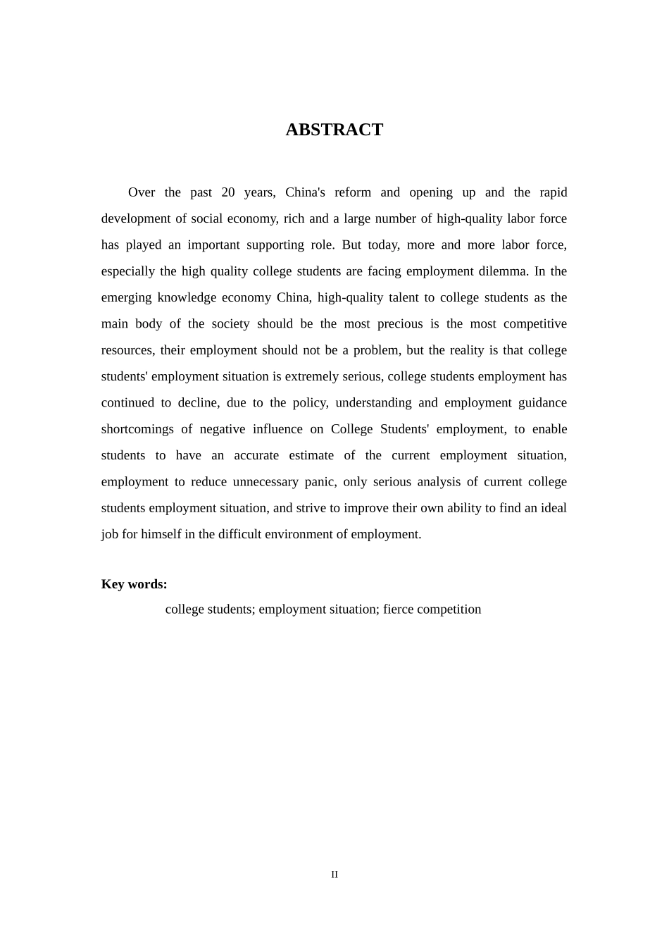 高校毕业生就业难的原因分析_第3页