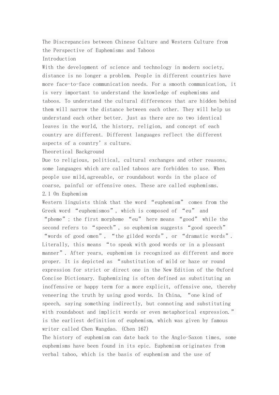 从委婉语和禁忌语看中 西文化差异_第3页