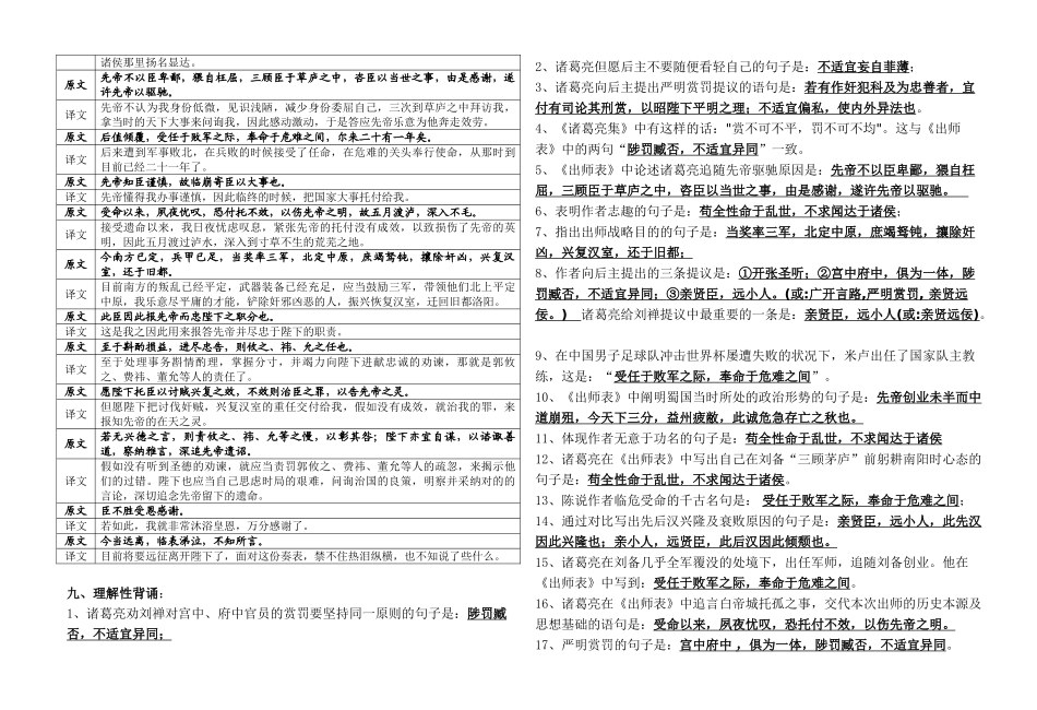 2024年《出师表》知识点归纳_第3页