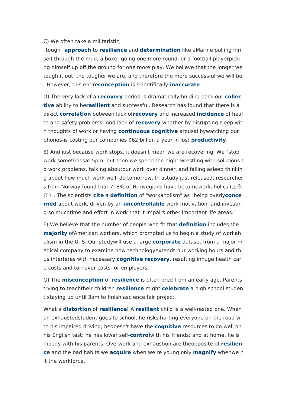 2024年12月英语六级考试真题试卷附答案 第3套_第3页