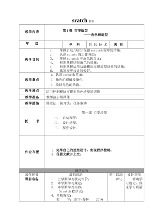 2024年SCRATCH全套教案