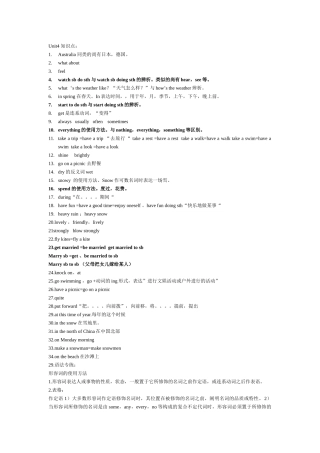 2024年unit4seasons知识点样本