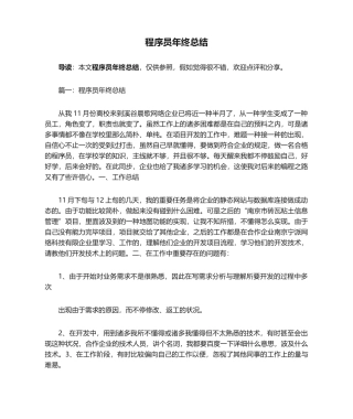 2024年程序员年终总结