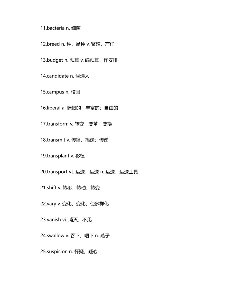 2024年大学英语四级高频词汇大全_第2页