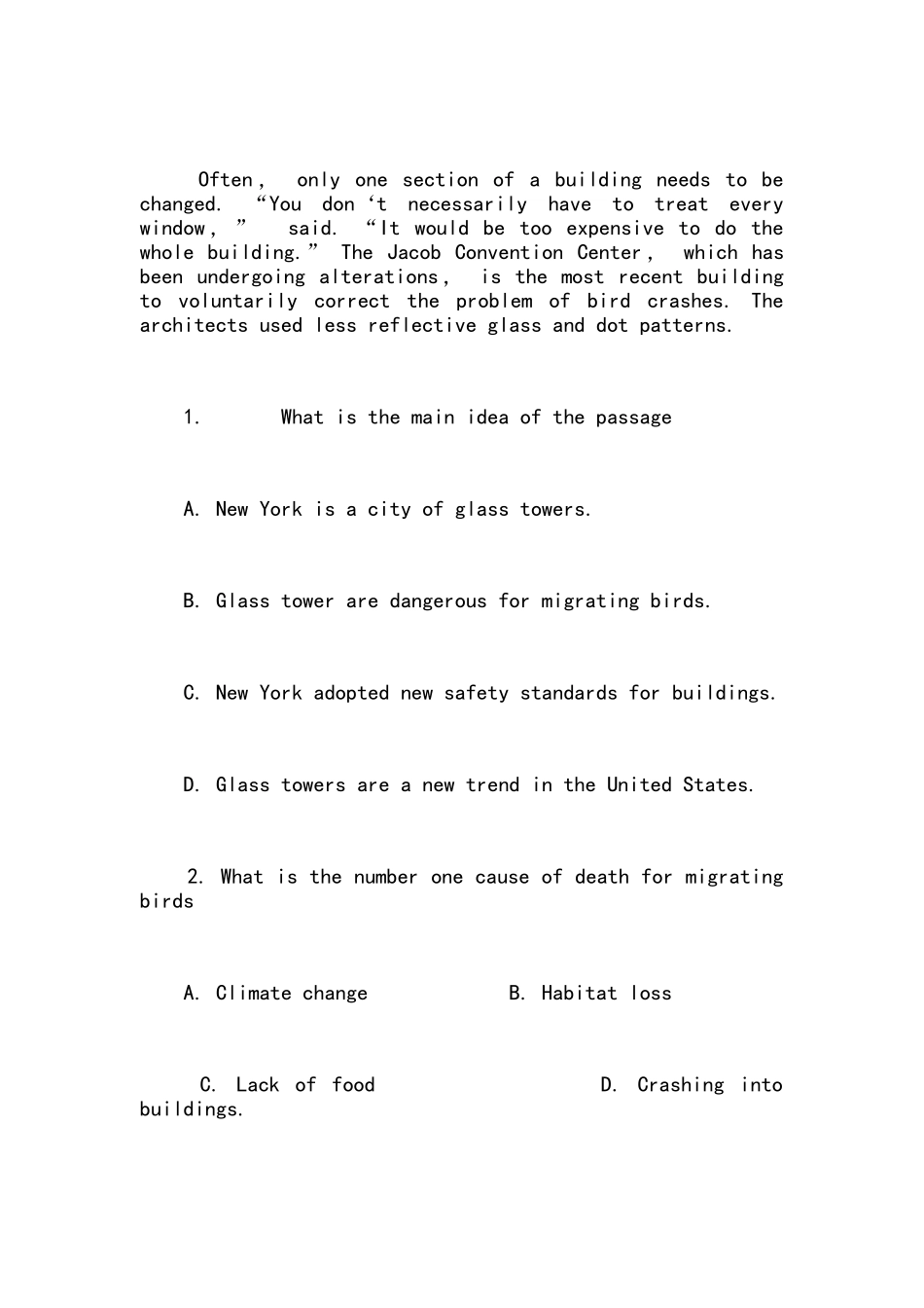 2024年电大学位英语试题真题_第3页