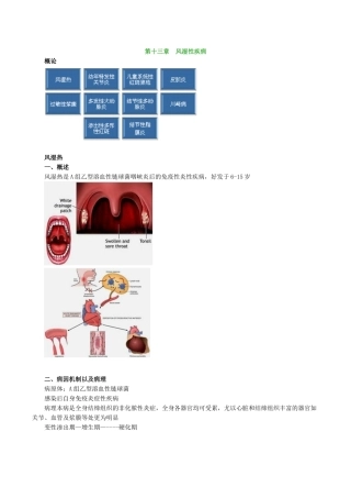 2024年儿科知识点精华执业医主治风湿性疾病