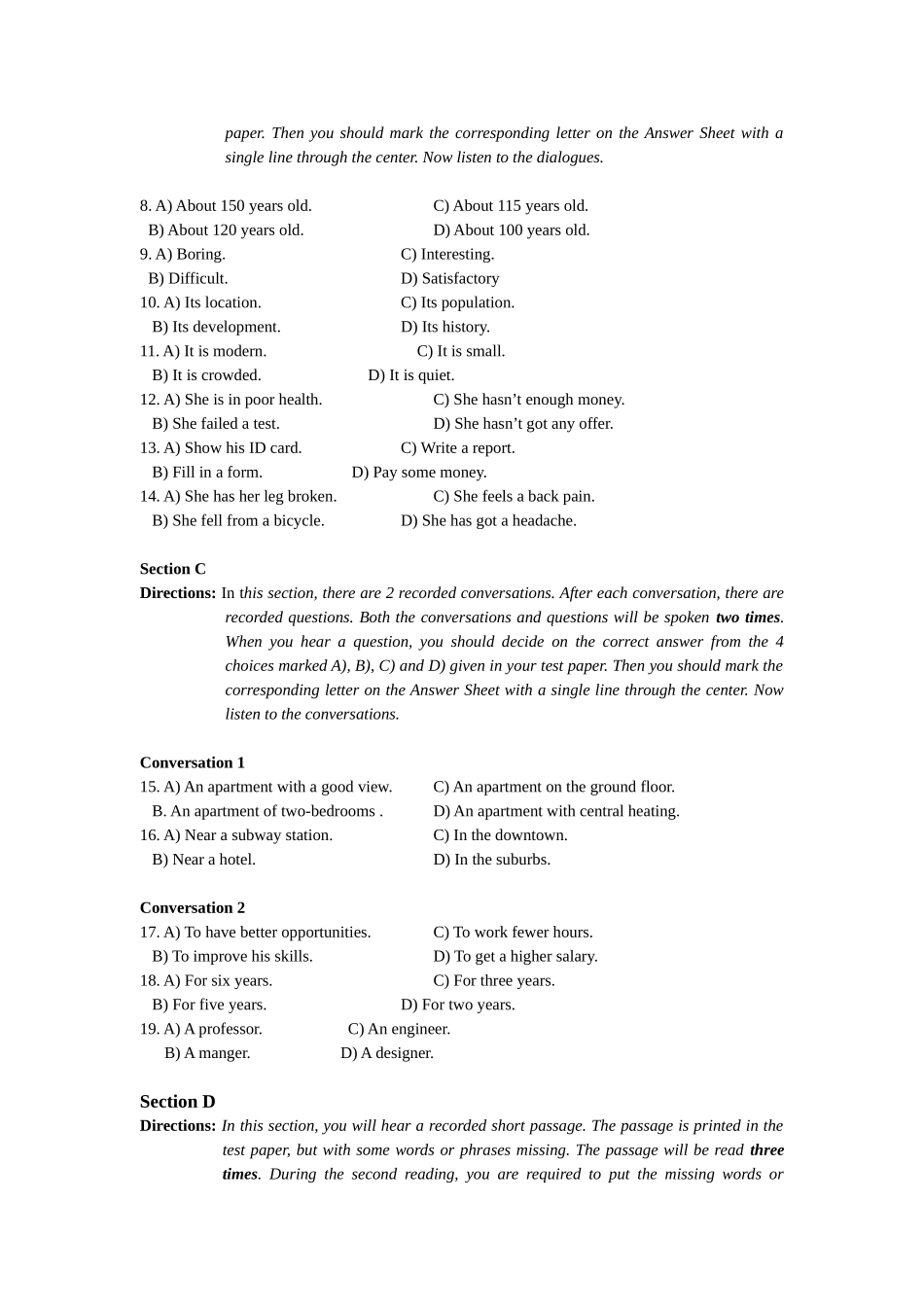 2024年高等学校英语应用能力考试B级真题_第2页