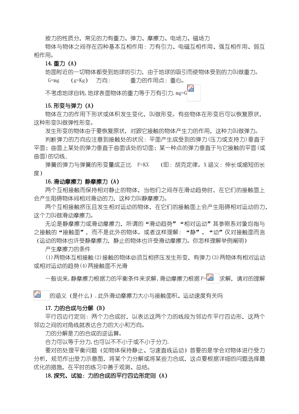 2024年高中物理学业水平测试知识点_第3页