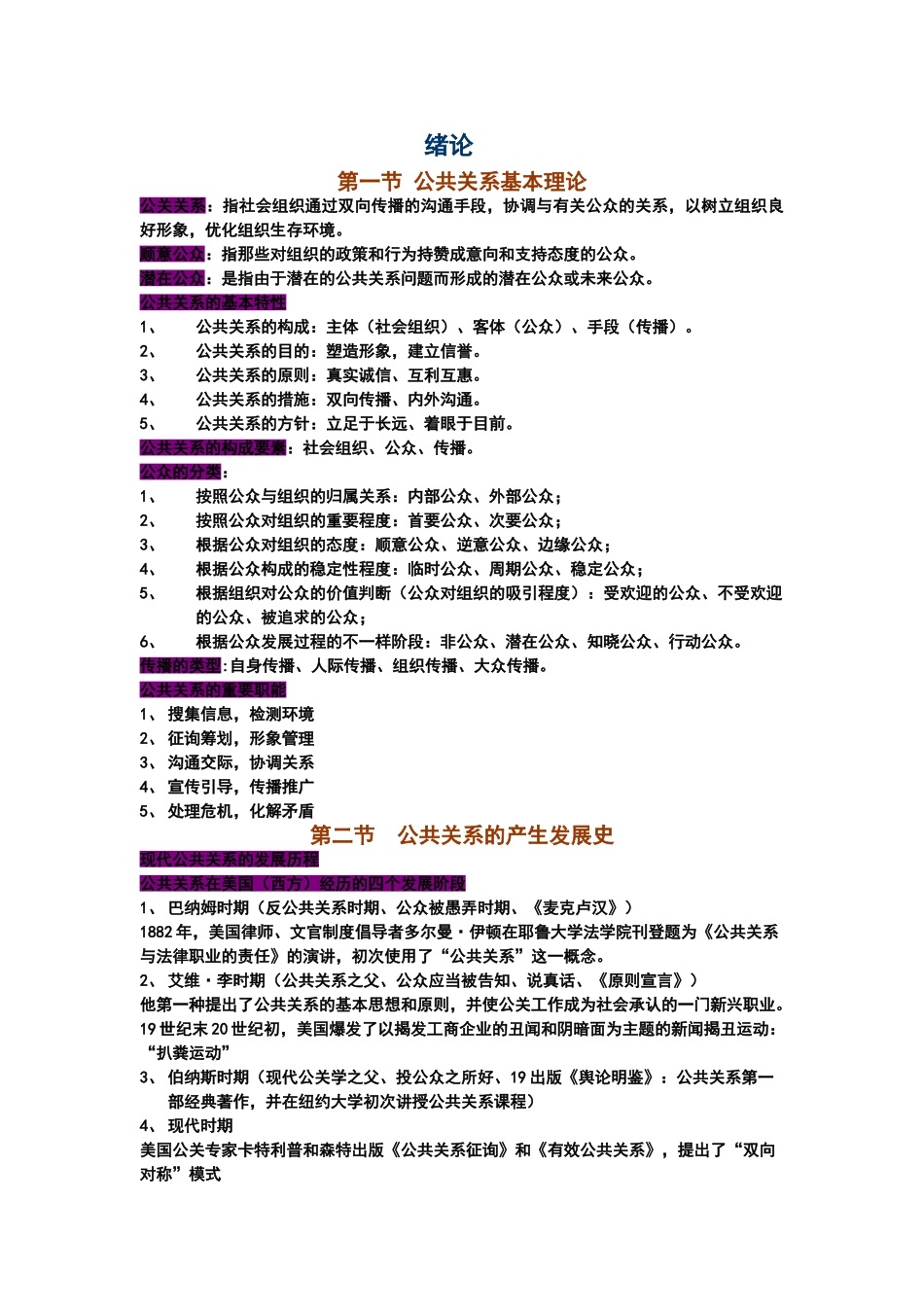 2024年公共关系知识点总结_第1页
