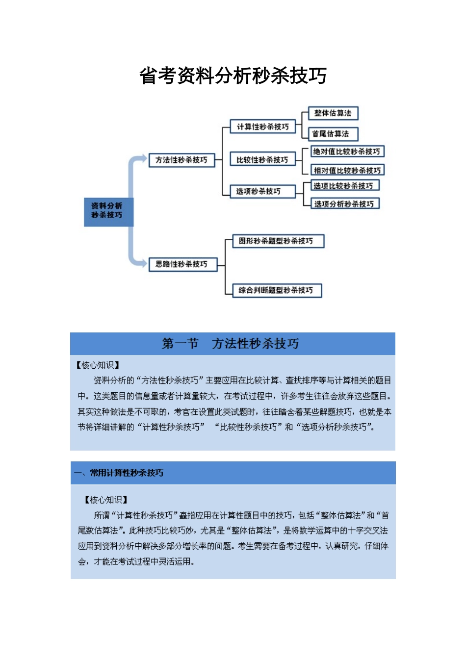 2024年公务员省考资料分析秒杀技巧_第1页