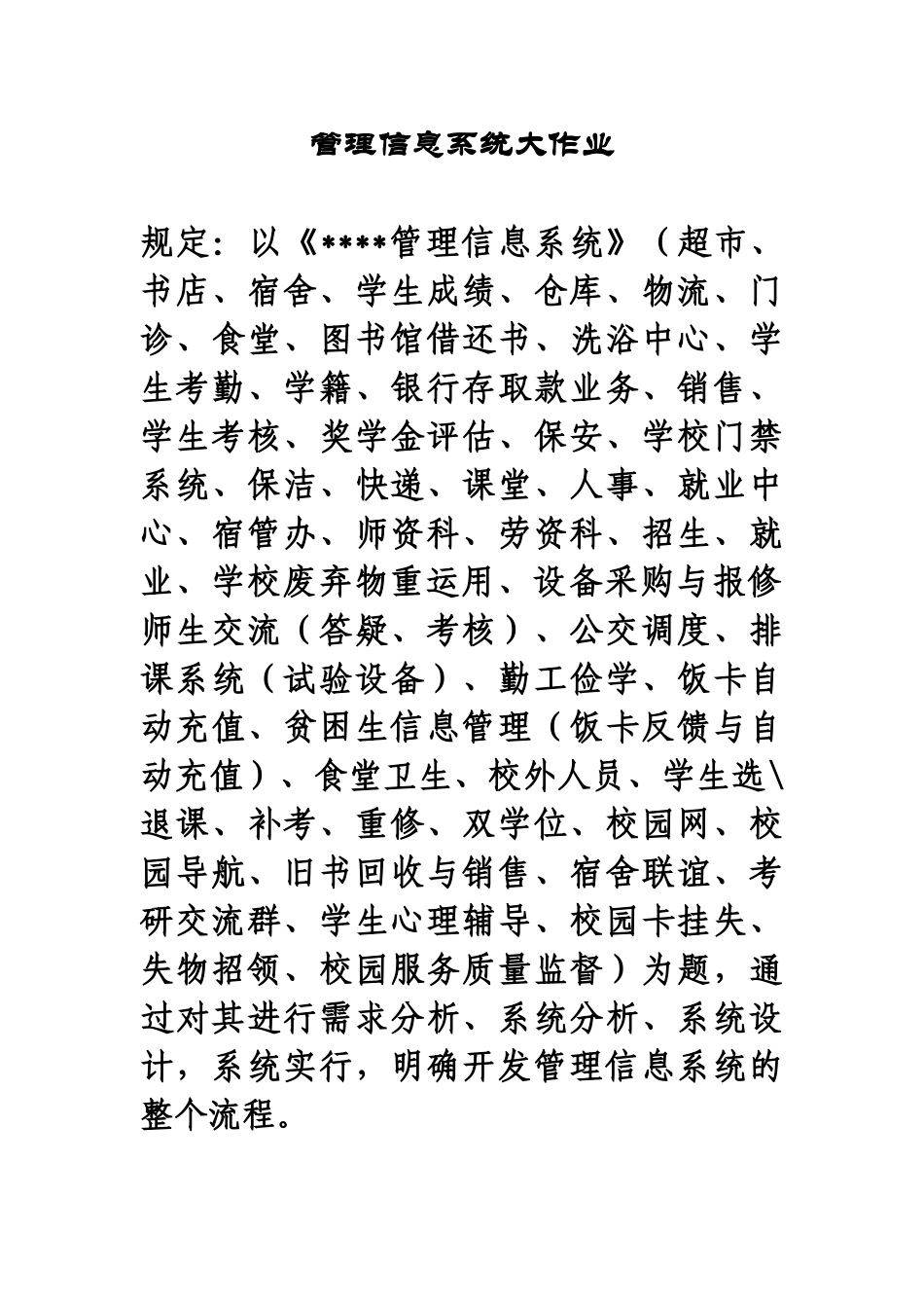 2024年管理信息系统大作业_第1页