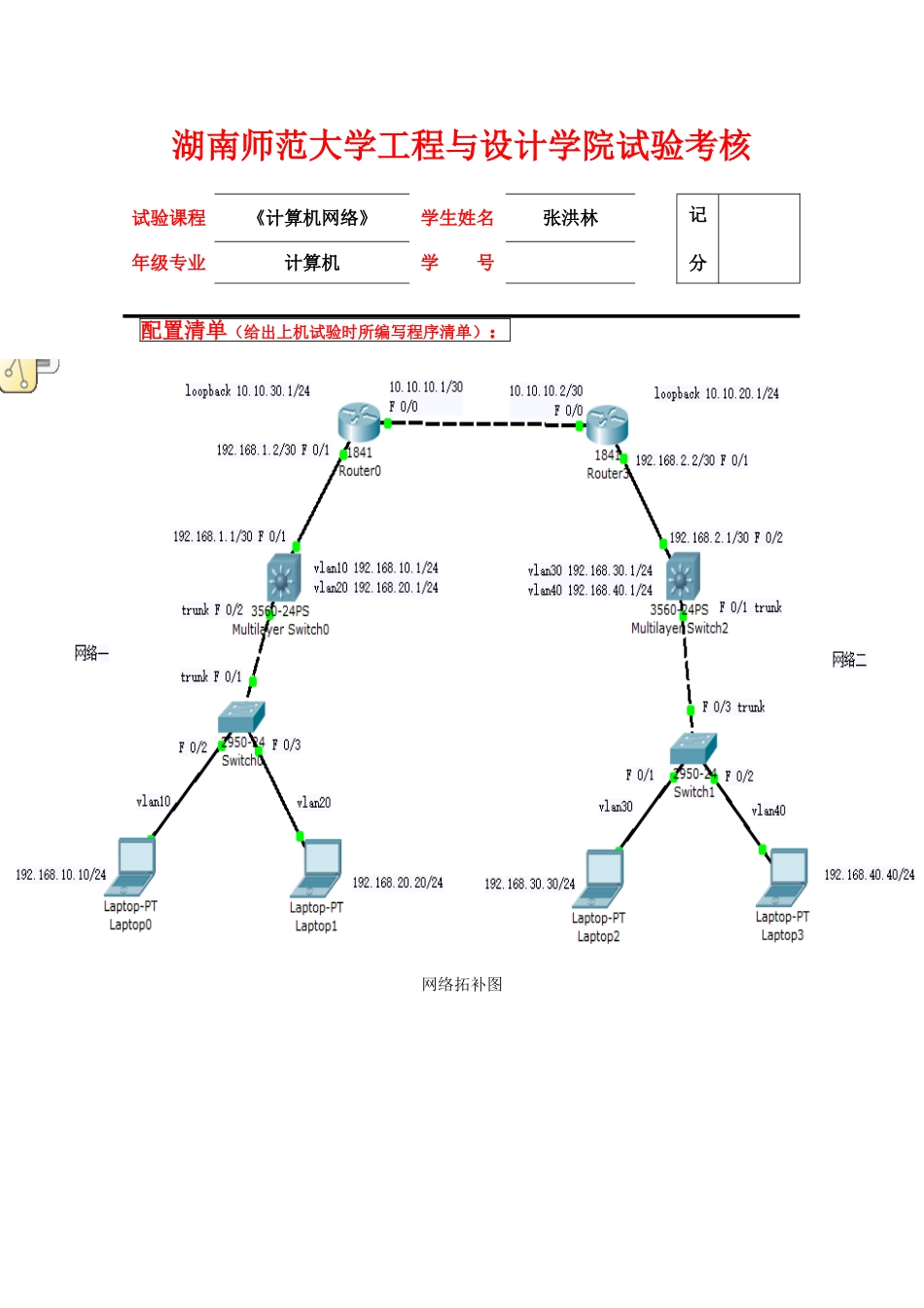 2024年计算机计算机网络实验考核_第2页